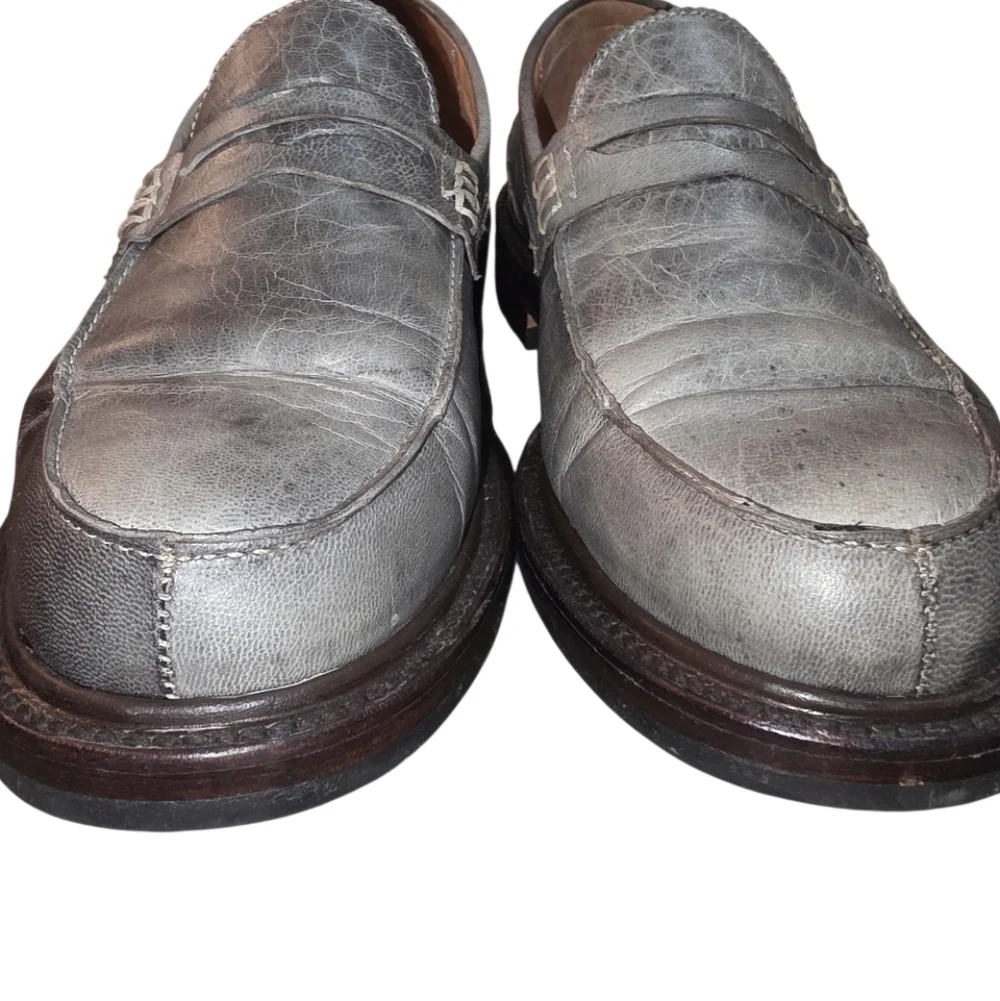 Men's Unmarked All Season Leather Penny Loafers with Dainite Soles